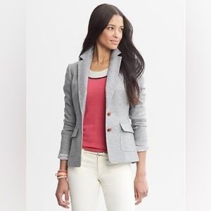 NWOT Banana Republic equestrian style jacket, grey, size 8.